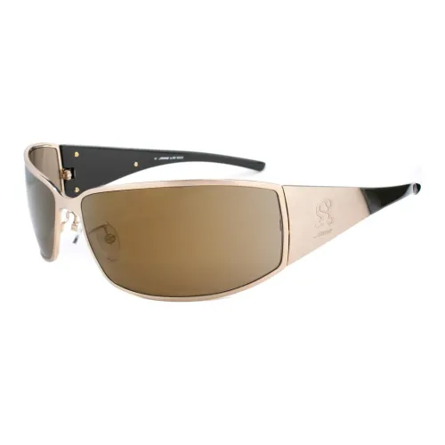 Sting Metal Irregular Shape Sunglasses Unisex Pink Gold