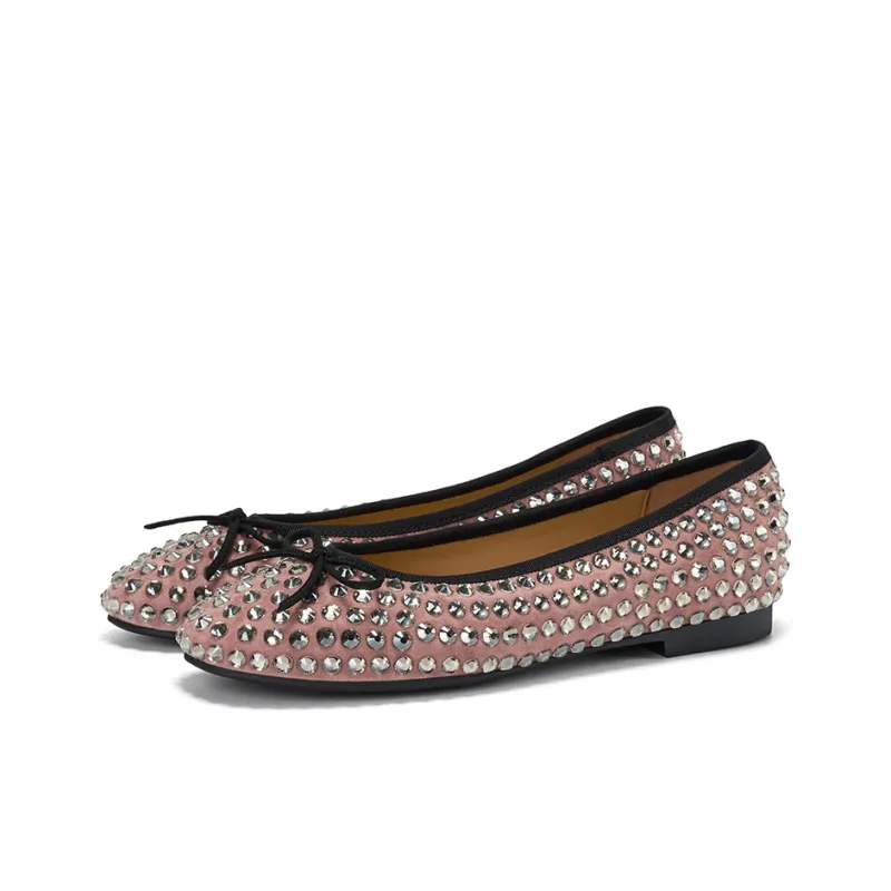GG CC Flat Ballet Shoes Sweet Style Round Tip Unlined Shoes 1.5cm Women's-10
