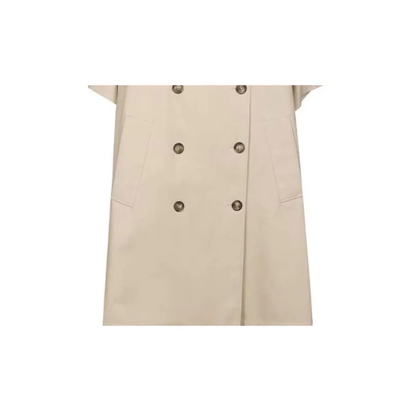 MaxMara Finezza Double-Breasted Short-Sleeved Cape-4