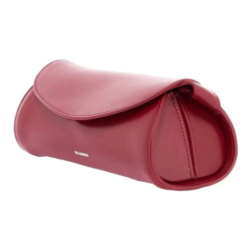 JIL SANDER Cannolo Calfskin Shoulder Bag Crossbody Bag Mini Women's Cedar Red-1