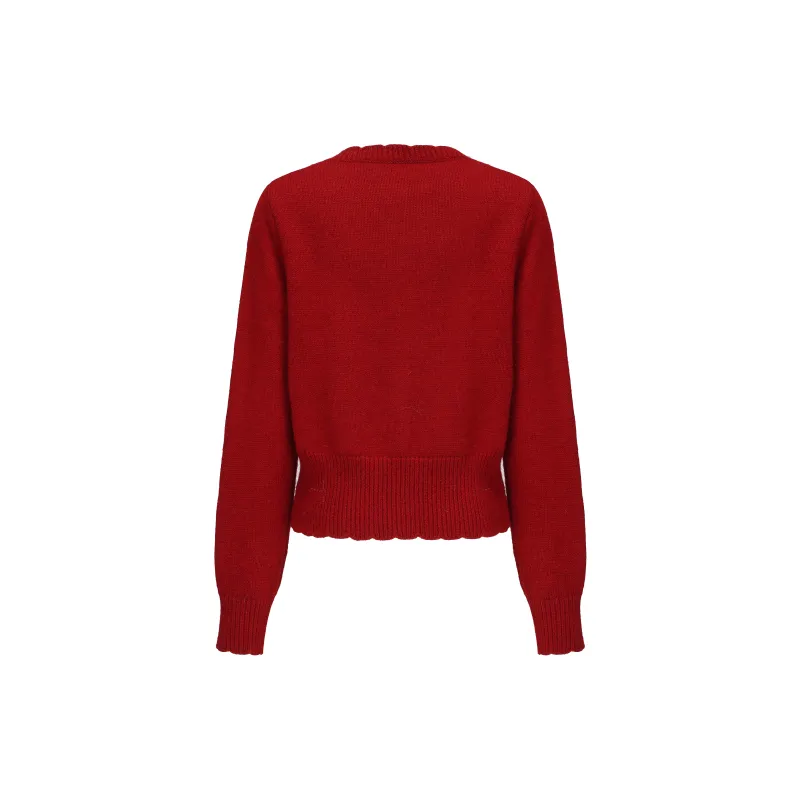 CHIWAWAMEME Knitwear Women's Cherry Red-1