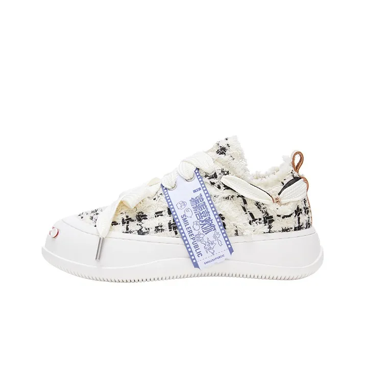 'PIANPIANXIHUANNI'DIANYING x SMILEREPUBLIC Anti-Slip And Wear-Resistant Coverage Low-Top Canvas Shoes Unisex-5