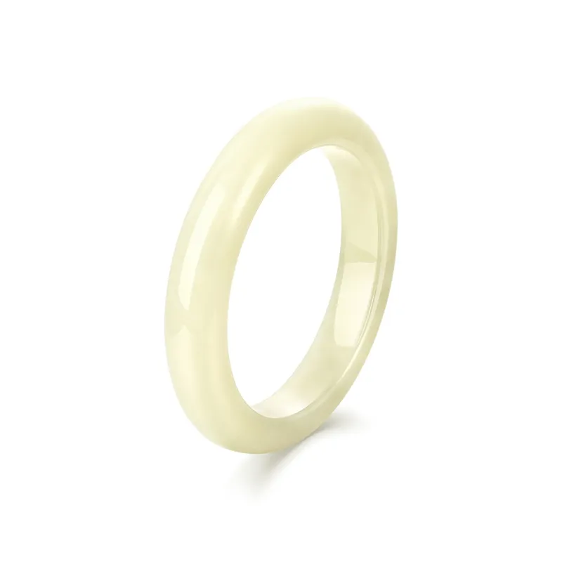 Mokinggran Hetian Jade Bangles Pale Greenish White Jade Women's-0