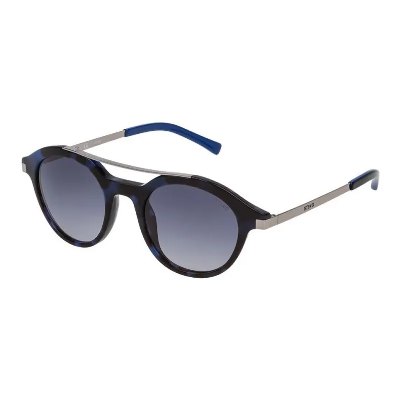 Sting Acetate Metal Aviator Sunglasses Unisex Blue-0