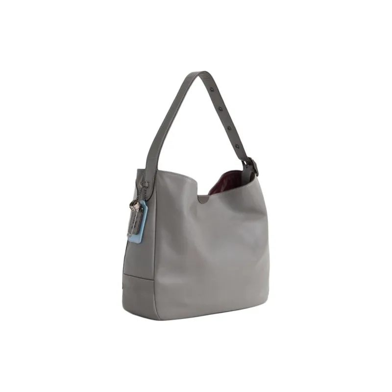 COACH Bedford Glove Tanning Hobo Bag Handbag Shoulder Bag Large Size Women's Tin Gray With Heather Gray-1