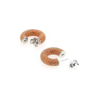 AMINA MUADDI Metal Stud Earrings Women's Orange