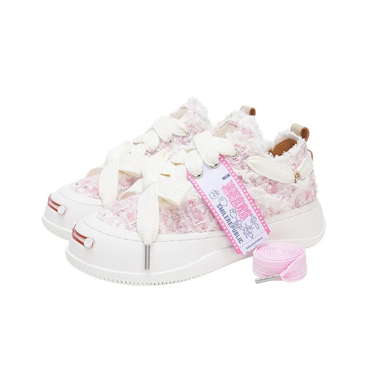 'PIANPIANXIHUANNI'DIANYING x SMILEREPUBLIC Anti-Slip And Wear-Resistant Coverage Low-Top Canvas Shoes Unisex-2