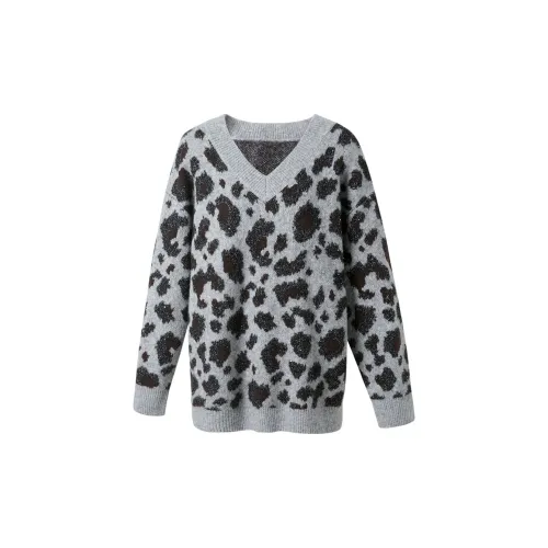 3COLOUR Knitwear Women's Stone Gray Geometry