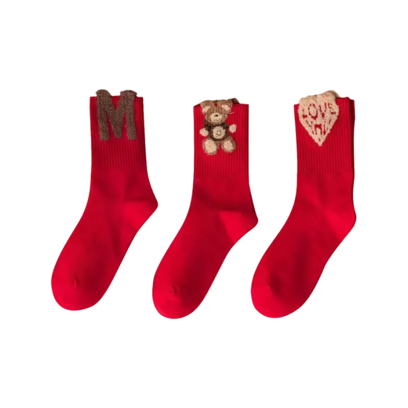 Qiao Ni Tong Mid Calf Socks Unisex Combo Set-5