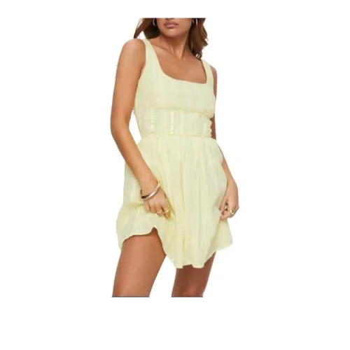 PRINCESS POLLY LORINDA MINI DRESS YELLOW Sleeveless Dress Women's YELLOW/Yellow