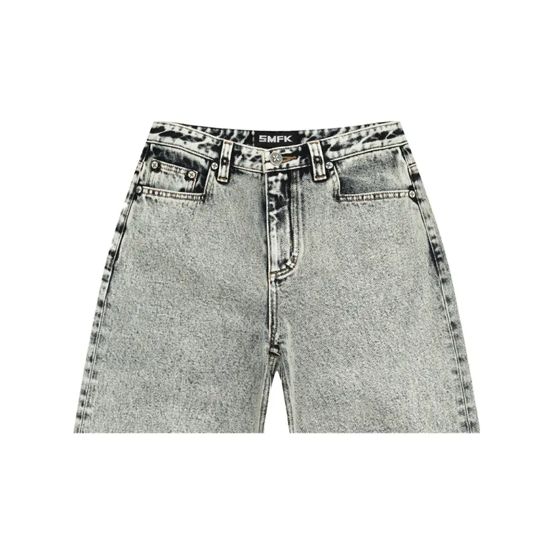 SMFK Jeans Unisex White Snowflake-2