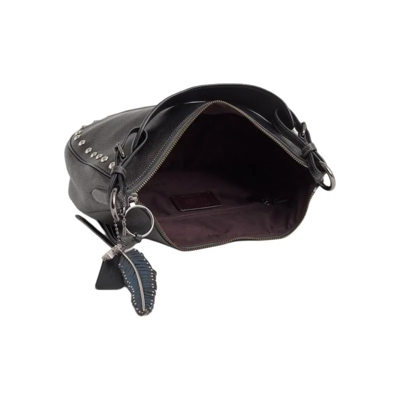 COACH Sutton Leather Hobo Bag One Shoulder Handbags Large Size Women's Bronze-2