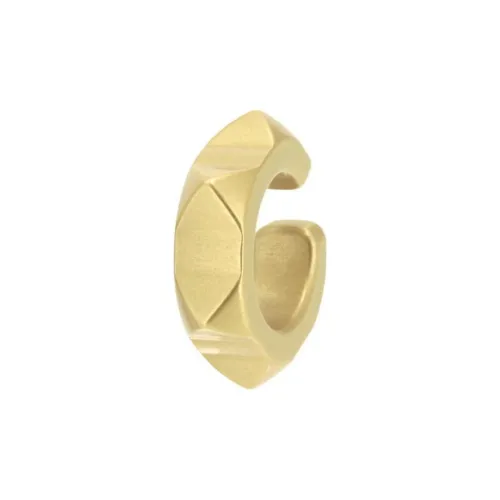 HERMES Aluminum Clip-On Earrings Men's Gold