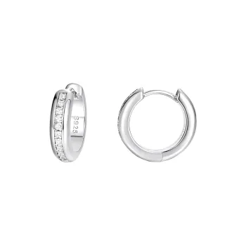 Trpopo Niche Elegant Advanced Sensory Fashion Versatile S925 Sterling Silver Hoop Earrings With Clasp Unisex