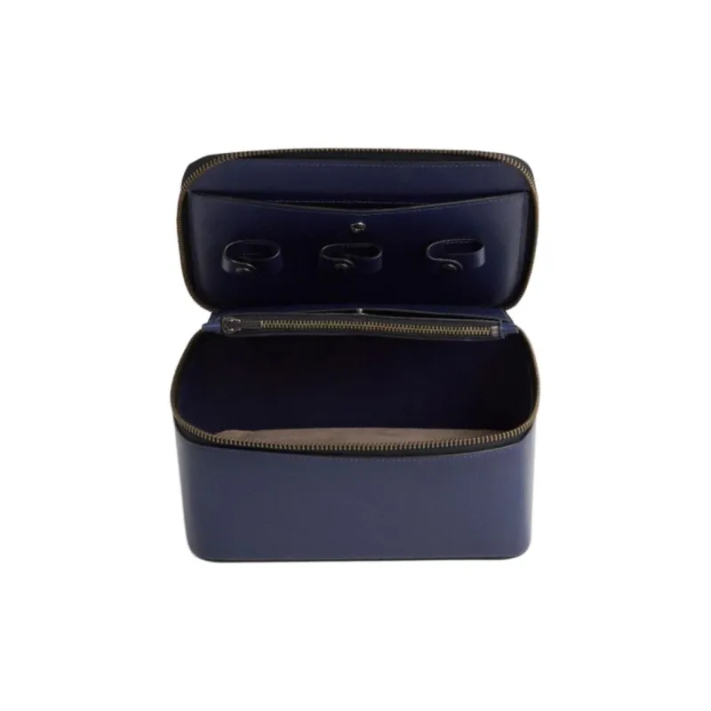 COACH Organizer Calfskin Storage Bag Small Size Women's Blue-1