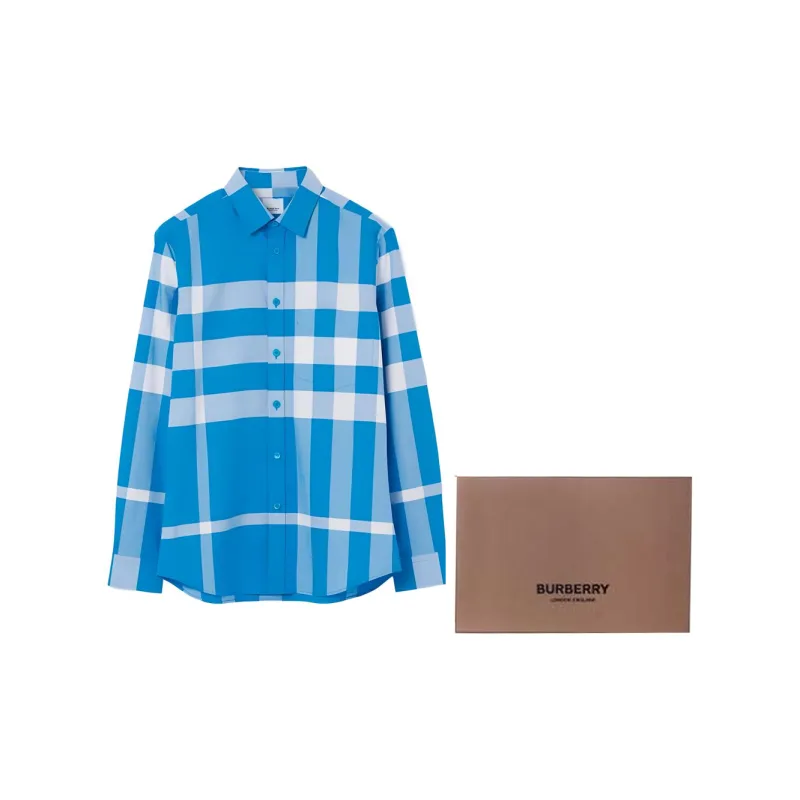 Burberry SS23 Shirt Men's Vivid Blue-7