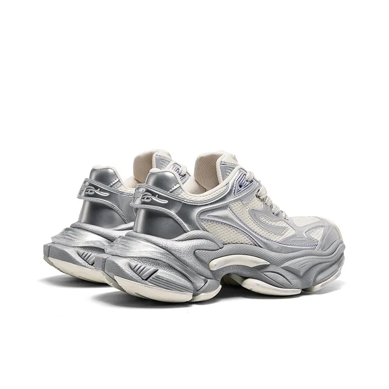 CHERYKALLY Time Swirl Cushioning Anti Slip Wear Resistant Breathable Height Increasing Low Top Chunky Sneakers Unisex-8