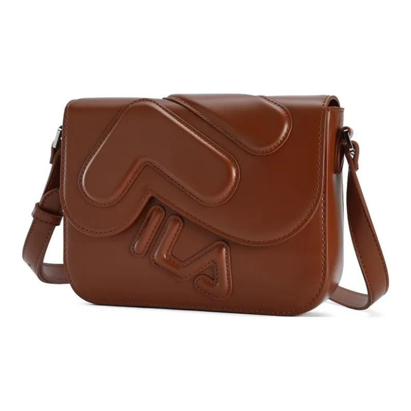 FILA PU Tofu Bag Shoulder Bag Crossbody Bag Mini Women's Woody Tan Brown-1