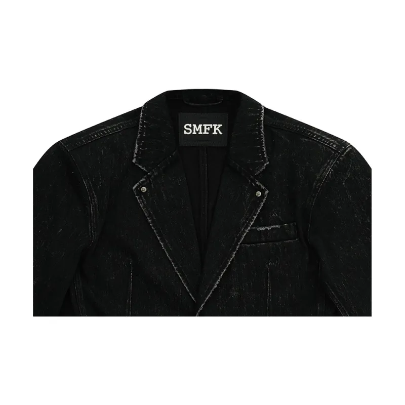 SMFK Business Suit Unisex Black Denim-2