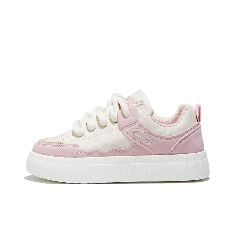 Georgina Goodman Original Women's Ins Trend Coverage Lightweight Slip Resistant Low Top Skateboard Shoes Women's Pink-0