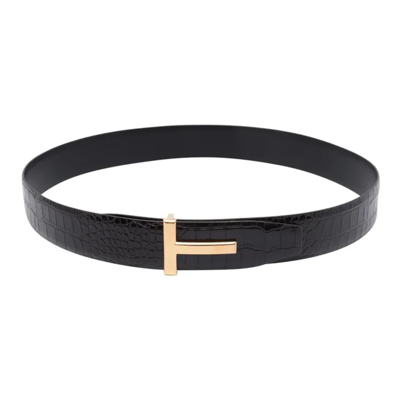 TOM FORD Logo Buckled Embossed Belt-0