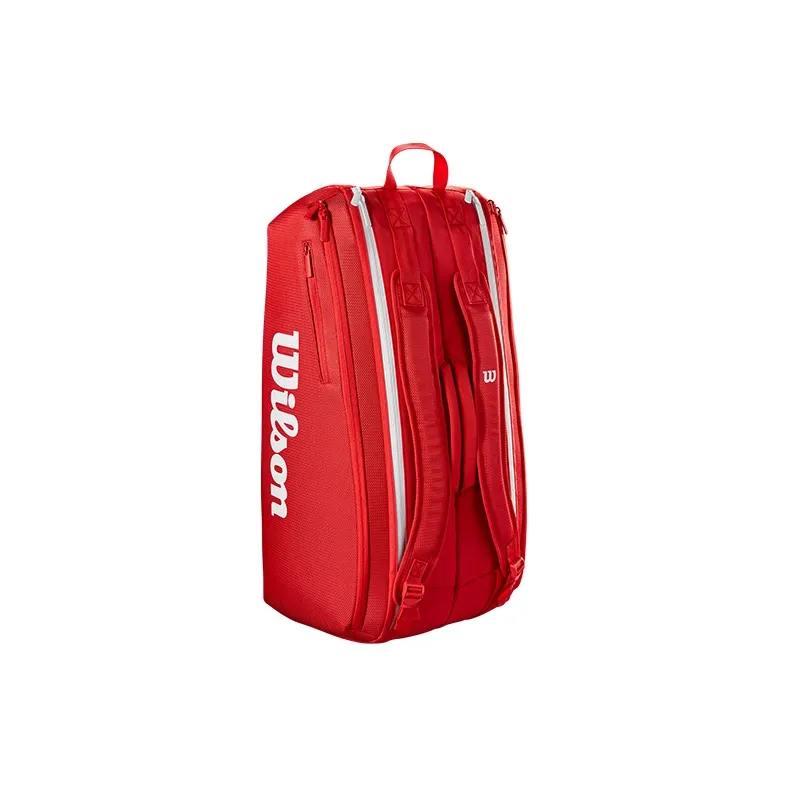 Wilson Tennis Racket Bags Unisex Large Capacity Holds 9 Pieces Red-2