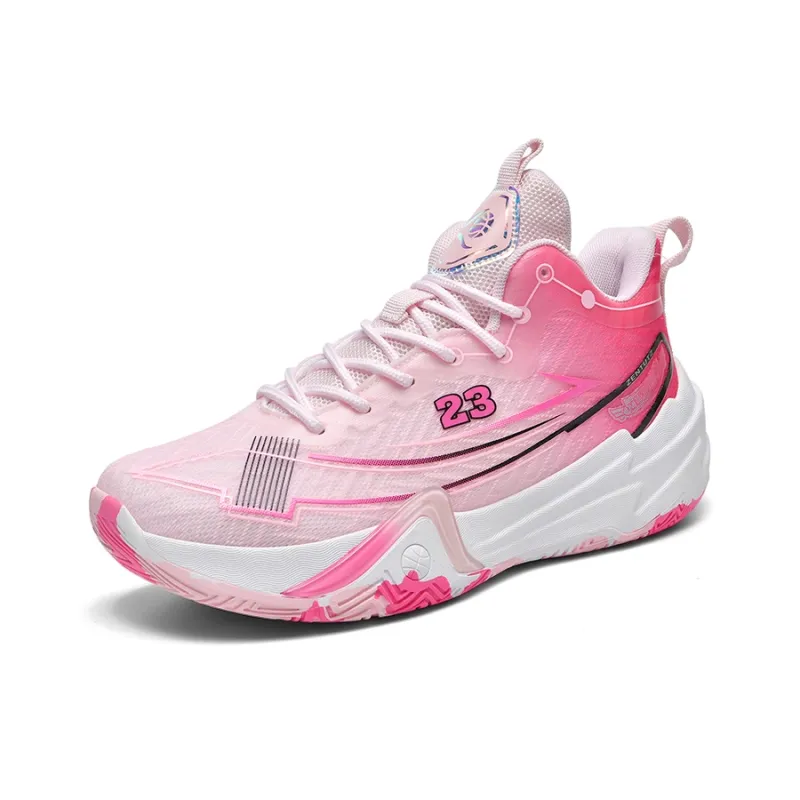 MUSHILANDI Cushioning And Breathable High Top Basketball Shoes Unisex White Blue-13