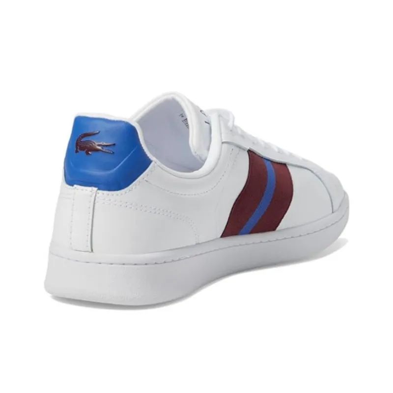 LACOSTE Carnaby Pro Cgr 124 1 SMA Wear Resistant Low Top Skateboard Shoes Men's White Blue-3