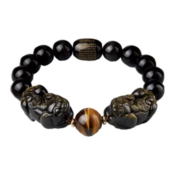 Moonstone Edge Obsidian Bracelets Unisex