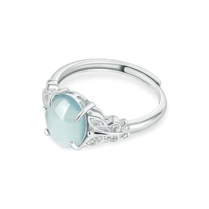 Green Craftsman Glutinous Jade Jadeite Rings Women's-1