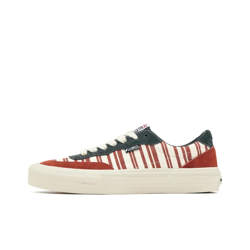 Vision Street Wear Flat Top Low Top Skateboard Shoes Unisex Russet Red-0