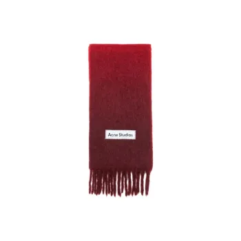 Acne Studios Alpaca Knit Scarves Unisex Red