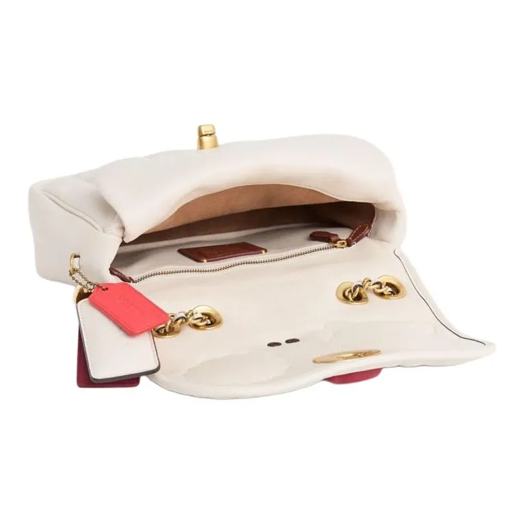 COACH Madison Nappa Leather Pillow Bag Crossbody Bag Shoulder Bag Medium Size Women's Brass & Chalk-2
