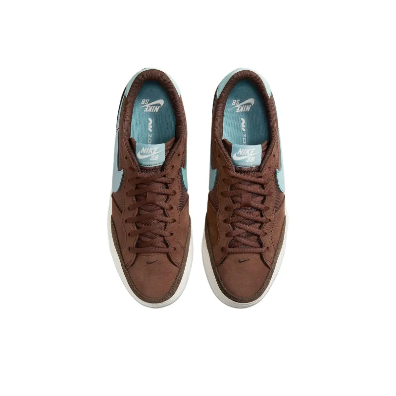 Nike SB Zoom Pogo Anti Slip Wear Resistant Low Top Skateboard Shoes Women's Brown Blue-2