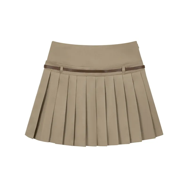 Heartboon Casual Short Skirts Women's Khaki-1