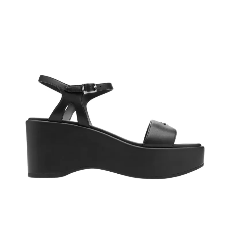 COACH Gale One Strap Sandals 8cm Women's Black-1