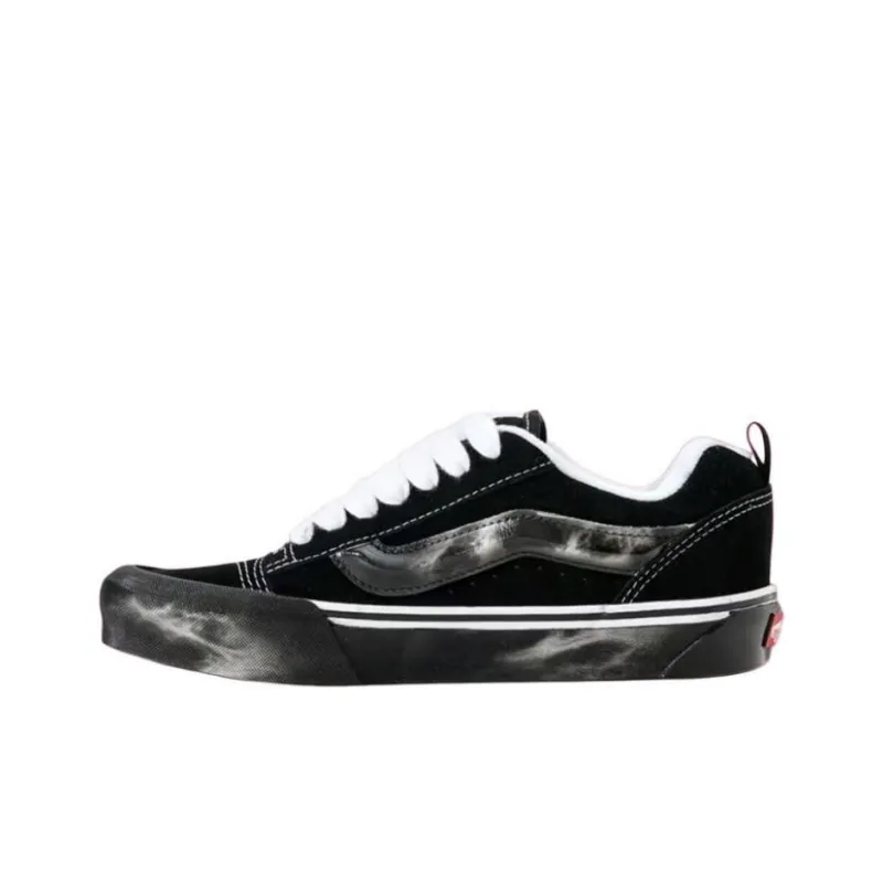 COSTS x Vans Knu Skool Anti Slip Wear Resistant Low Top Skateboard Shoes Unisex Black-2