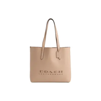 COACH Highline Refined Pebbled Leather Tote Bag Shopping Bag Shoulder Bags Large Size Women's Taupe