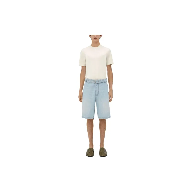 Bottega Veneta Belted Denim Shorts-1
