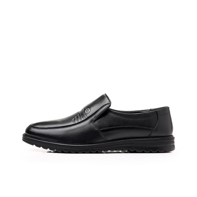 HUANAI Men's Casual Shoes Men Low Top Black-0