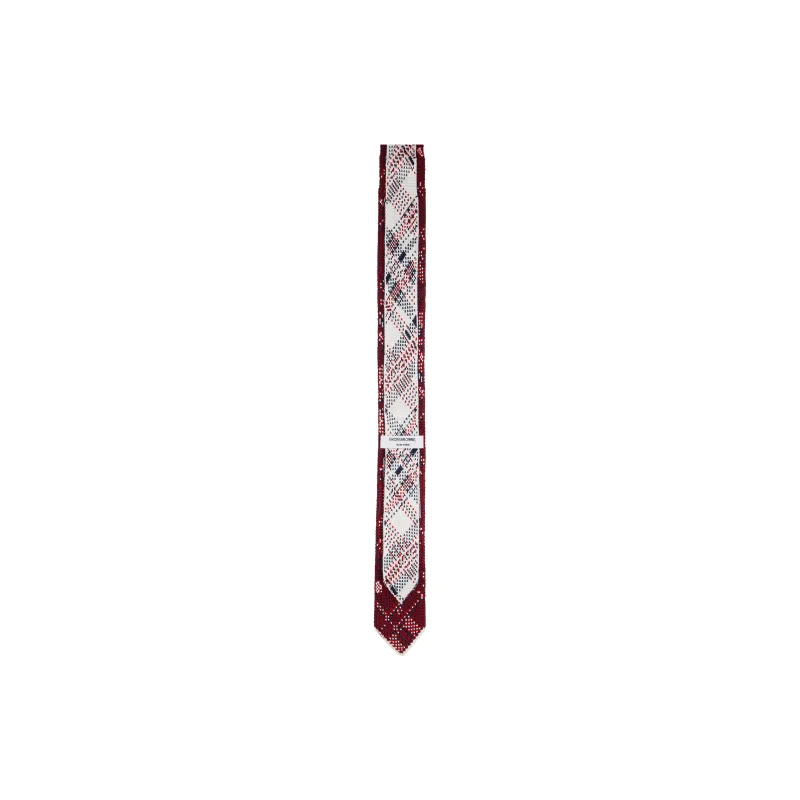 THOM BROWNE· Knitted Fabric, Silk Ties Men's White-1
