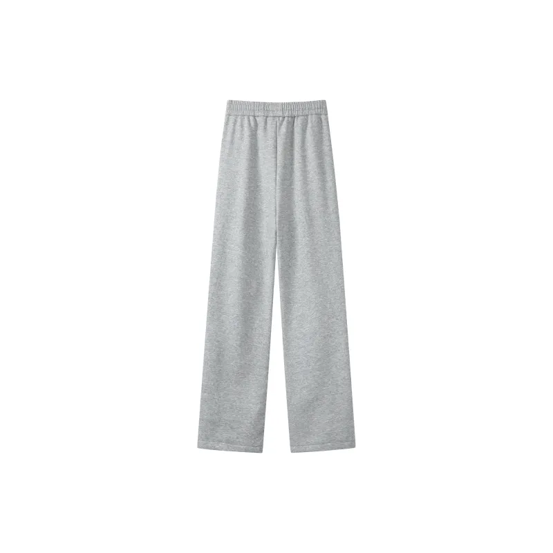 ROSECREED Knitted Sports Pants Unisex White Heather Gray-11