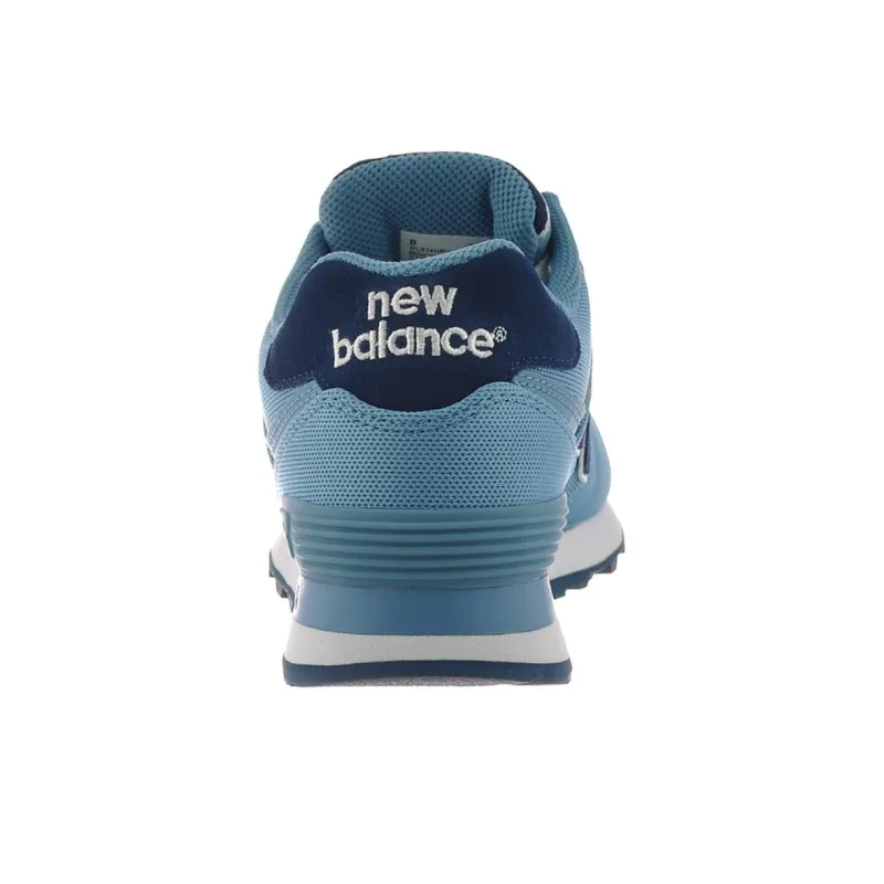 New Balance NB 574 Slip Resistant And Breathable Low Top Running Shoes Women's White Blue-3