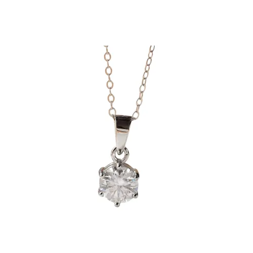 Stone On The Line S925 Sterling Silver Moissanite Necklaces Women's