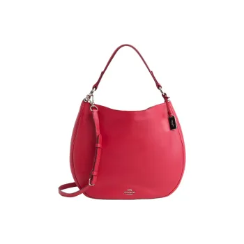 COACH Mae Glove Tanning HOBO Bag Shoulder Bag Large Size Women's Red