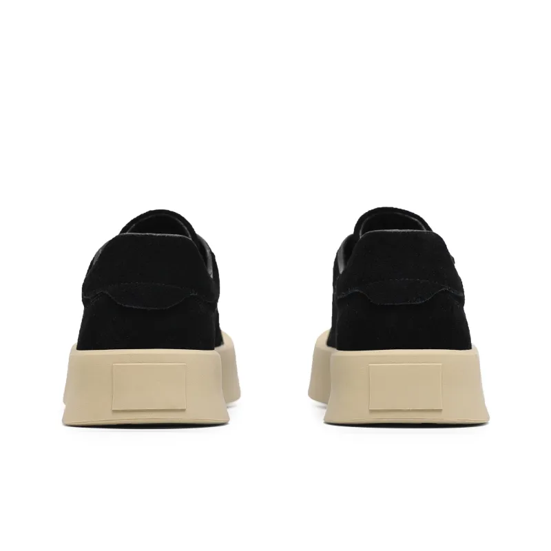 Hong Kong Meng Wear Resistant Lightweight Height Increasing Low Top Skateboard Shoes Men's Black-5