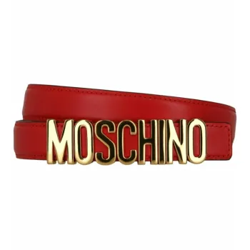 MOSCHINO Logo buckle Leather Belt