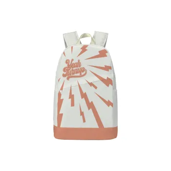 TURN UP Polyester Students Backpack Unisex Light Cyan