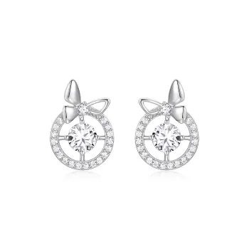 KADER 925 Sterling Silver Stud Earrings Women's Silver Snake Year Outfit Box