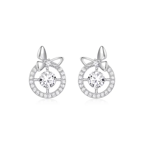 KADER 925 Sterling Silver Stud Earrings Women's Silver Snake Year Outfit Box